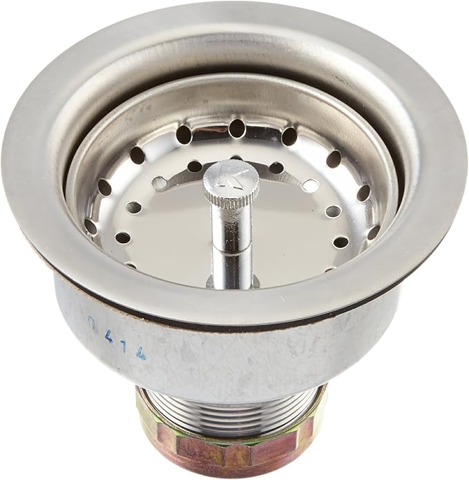 KEE STRAINER SS W/FIXED POST BRASS BN