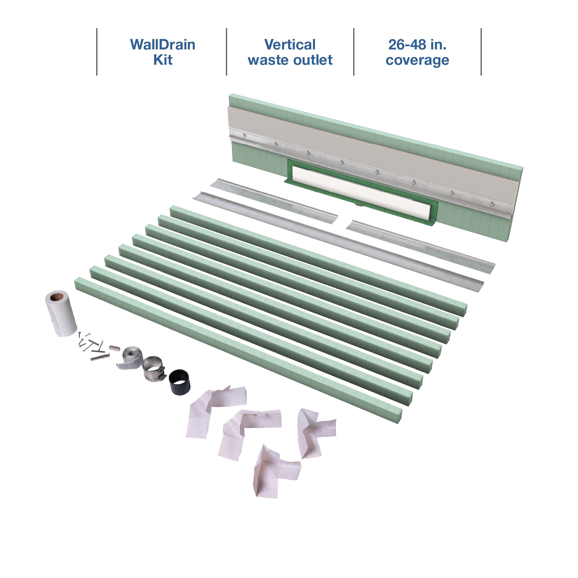QDR WALLDRAIN 26-48 IN VERTICAL OUTLET